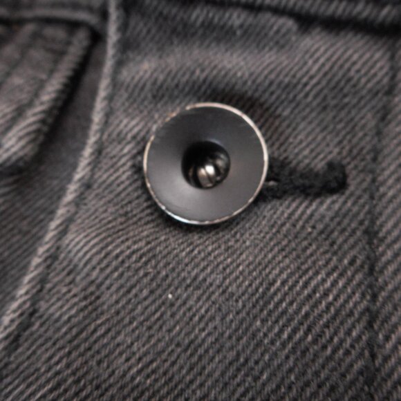 Hot Topic Denim Vest Faded Black Men's M Punk Grunge Goth [Missing Parts] - Picture 6 of 10